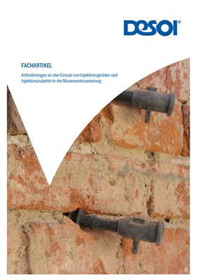 Fachartikel “Mauerwerkssanierung“ 