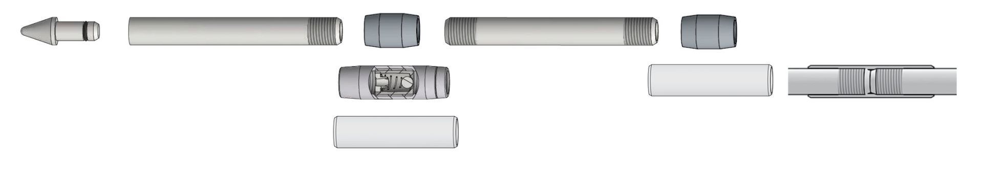 Rammverpresslanze mit verlorener Spitze